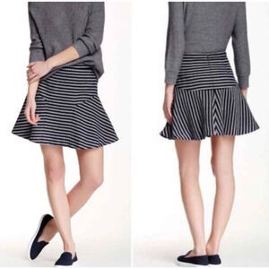 J.Crew Tweed Fit & Flare Striped Skirt